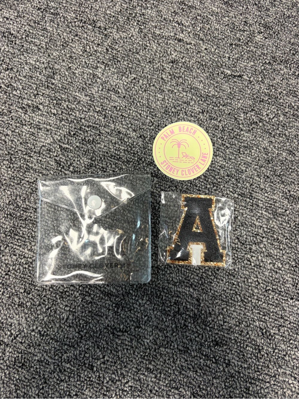 Stoney Clover Lane Black & Gold 'A' Letter Patch